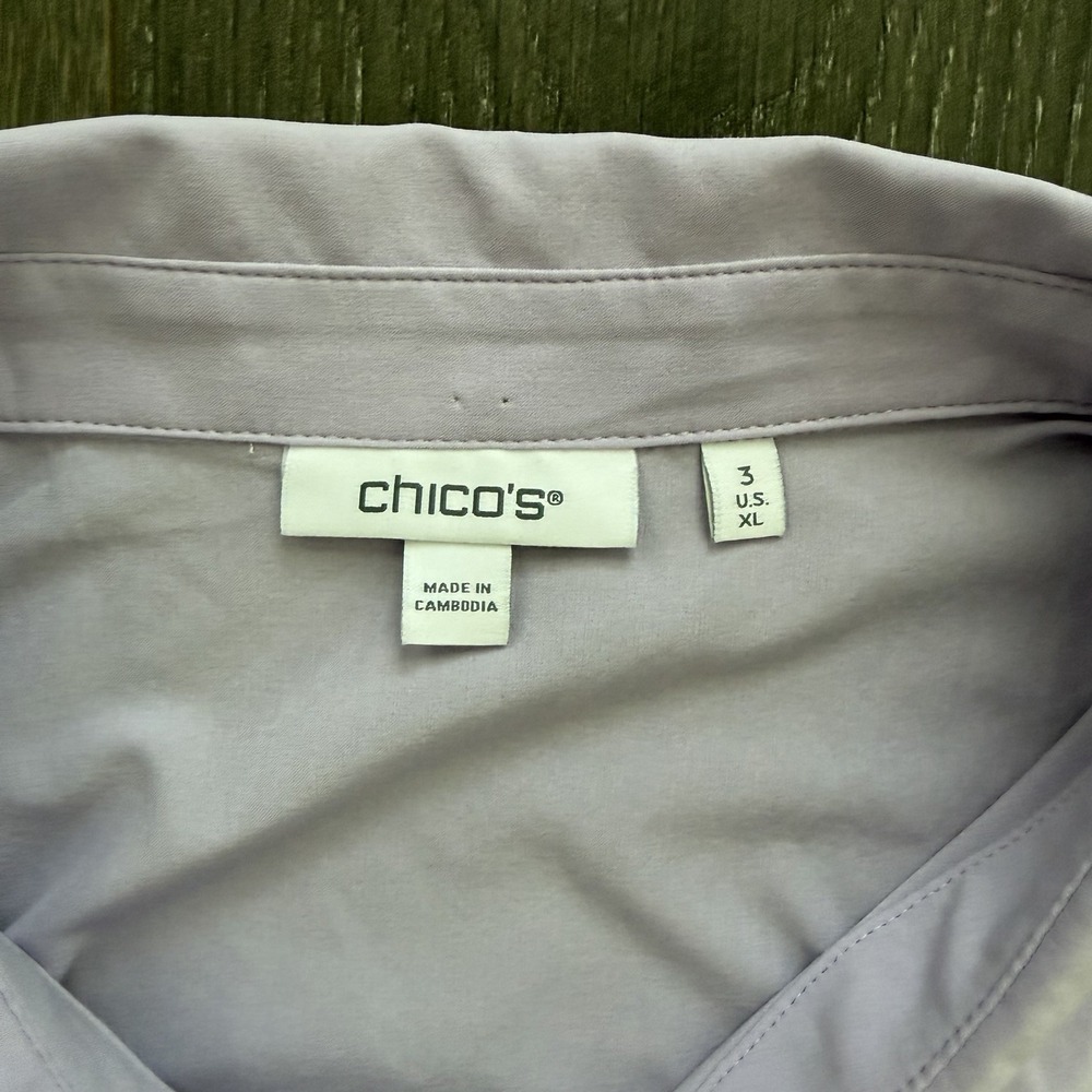 Chicos Womens UPF Protection Bungee Dress Lavender Sz 3 US XL Vacation Travel - Picture 3 of 7